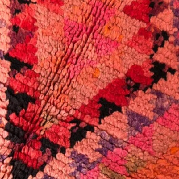 Antique berber Vintage Rug-1980s - Hand-Knotted carpet 4.2x6.7ft-6 days delivery - Picture 4 of 7